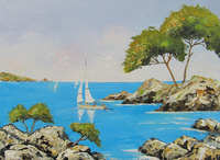 Sortie de Calanque, HST, Vendu