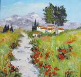 Balade printani&egrave;re - HST - 30x30 - 100� - disponible