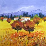 Couleurs automnales - HST - 20x20 - 60� - disponible