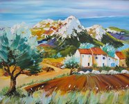 Au pied des Alpilles, HST 50X40, 280� disponible