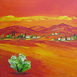 Coucher de soleil, HST, 30X30, 150� Disponible