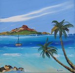 Ilot du Pacifique, HST 20X20, vendu
