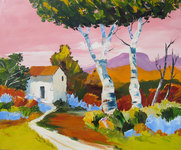 L'or&eacute;e du bois, HST 60X50, 360� disponible
