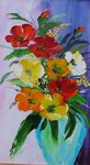 Le bouquet, HST 30X40, vendu