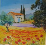 Le chant de l'&eacute;t&eacute;, HST, 30X30, 150� Disponible