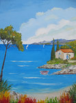 Le petit coin du p&ecirc;cheur, HST, 30X40, 180� Disponible