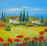 Les couleurs de l'&eacute;t&eacute;, HST 40X40, vendu