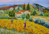 Les faneurs, HST 40X50, 280� disponible