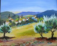 Les trois oliviers 2013, HST 60X50, vendu