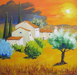 Lever de soleil, HST, 40X40, 200� Disponible