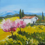 Nature ensoleill&eacute;e, HST, 30X30, vendu