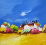 Paysage du sud 2, HST 30X30, vendu