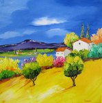 Paysage du sud, HST 30X30, vendu