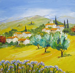 Petite Provence, HST, 25X25, vendu