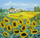 Sun flowers, HST, 80X80, 700� Disponible