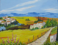 Terre et lumi&egrave;re du Sud, HST, 40X50, 300� Disponible