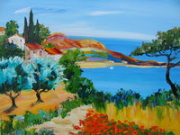 Vers la plage, HST 60X50, vendu