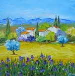 Les iris, HST 20X20, vendu