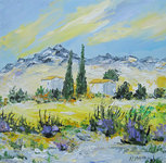 Tendres couleurs de Provence, HST 20X20, vendu